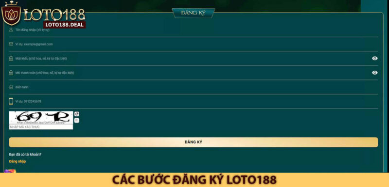 Các Bước Đăng Ký Loto188