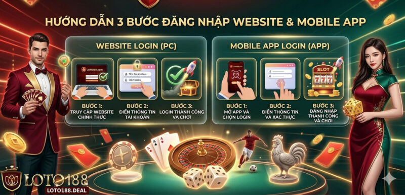 Hướng Dẫn 3 Bước Đăng Nhập Loto188